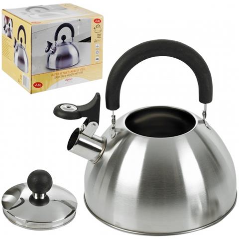 Bollitore Acqua Calda Te’ Thea Con Fischio 2,5 Lt In Acciaio Silver Per Cucina - Foto 2